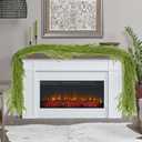 1PCS 9FT Christmas Norfolk Garland Decorations, Faux Pine Garland Outdoor, Artificial Unlit Green Garlands, Christmas Mantel Decoration Indoor, Thick Greenery Xmas Decor in The Winter