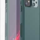 X-belmox Designed for iPhone 11 Case with Screen Protector, 3-Layer Military Grade Drop Tested Shockproof Protective Case, Heavy Duty Hard Back Protection Phone Case for iPhone 11 6.1"-Dark Green