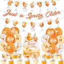 Aperol Spritz Decor Include A Spirity Older Banner-Backdrop-Balloons-Cake Topper-Cupcake Toppers for Aperol Spritz Themed Birthday Decoration