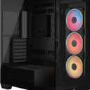 CORSAIR 3500X LX RGB Link Panoramic Mid-Tower PC Case 3X Pre-Installed Fans, High Airflow, Spacious Interior, GPU Anti-Sag, Reverse Connection Motherboard Compatible Black