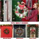 Wreath Door Hanger,Easter Decorations Wreath Hangers for Front Door, Adjustable Over the Door Hooks for Hanging Welcome Sign Length from 15 to 25 Inches,Metal Front Door Porch Apartment Decor (Bronze)