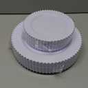 PLASTICPRO 64 Piece Combo Plastic Dinner Plates Disposable Plastic Fancy Heavy Duty Party Dishes 7 inch and 10 inch, White Beaded