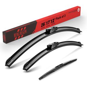 BERG REGEN 26"+17" Windshield Wiper Blades with 12" Rear Automotive Replacement Set for Subaru Forester 2022 2023 2024  Genuine OEM Quality (Set of 3)