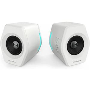 G2000 32W PC Computer Speakers for Gaming Desktop PC Laptop Mac Computer Woofer Speakers Bluetooth USB 3.5mm AUX Inputs RGB Lights Multimedia Speakers White