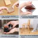 Ezprotekt 24 Pcs XL Square Clear Chair Leg Floor Protectors, Silicone Felt Furniture Pads Caps for Hardwood Floor, Dining Table Bar Stool Leg Protectors Leg Cups Covers (XL Fit: 1.5"-2")