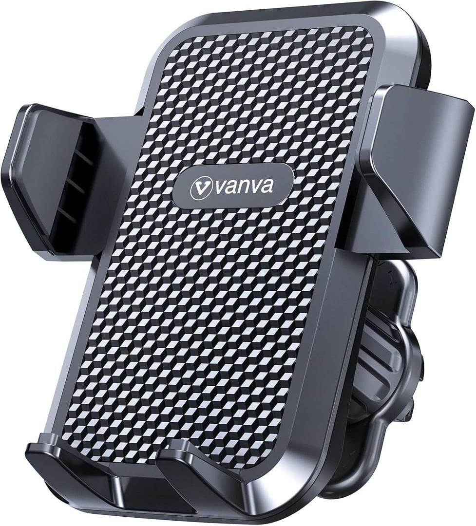 Vanva Universal Air Vent Car Mount, [ Big Phones & Thick Case Friendly ] Cell Phone Holder for Car Hands Free Clamp Cradle Vehicle fit for All Apple Smasung Galaxy