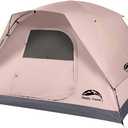 Happy Travel Camping Tent, 4 Person Dome Tents for Camping with Rainfly, Waterproof Clip Easy Setup Portable Family Tent with Mesh Windows, 20% More Headroom Backpacking Tents for Camping & Hiking
