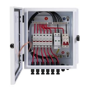 6 String Metal Solar Combiner Box, PV Combiner Box with 20A Rated Current Fuse, Surge Protective Device & 63A Air Circuit Breaker (6 String) (6 String)