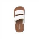 Volcom womens Squared Platform Velcro Strap Slide Sandal (7, White)