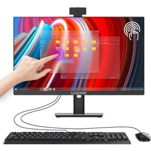All-in-one Desktop Computer with Touchscreen Control,AMD R7-3700U Quad Core 16G RAM 512G SSD ROM, Liftable Arm Rotatable Monitor WiFi Bluetooth Connection PC Desktop for Home Study Office