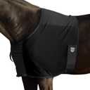 Harrison Howard Sleek Nylon and Stretch Horse Shoulder Guard Lightweight Comfortable Breathable Protective Chest Protector Black L