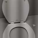 BEMIS 500EC 390 Toilet Seat with Easy Clean & Change Hinges, 1 Pack Round, Cotton White