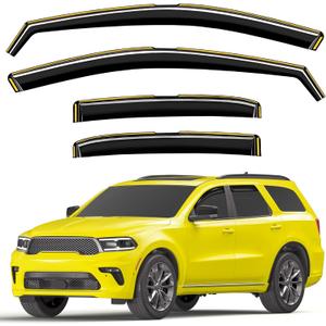 in-Channel Window Rain Guards Fit for Dodge Durango 2011-2025 Extra Durable Window Deflectors Vent Visors Shades Exterior Car Accessories Visors Rain Guards - 4 pcs in-Channel Window Rain Guards Fit for Dodge Durango 2011-2025 Extra Durable Window Deflectors Vent Visors Shades Exterior Car Accessories Visors Rain Guards - 4 pcs
