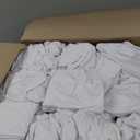 100 Pcs White Folding Chair Cover Washable Removable Universal Fitted Chair Cover Protector for Wedding Party Banquet Holidays Celebration Decoration Chair Covers