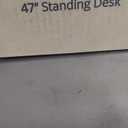 TIQLAB Standing Desk with Two Drawers, Stand Up Standing Desk Adjustable Height, Electric Sit Stand Table with Storage Shelf and Splice Board, 48 * 24 inch, Maple