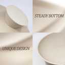 YMXYJM Modern Resin Pedestal Decorative Bowl, Large Fruit Bowl for Kitchen Counter, Stylish Key Bowl for Entryway Table, Beige
