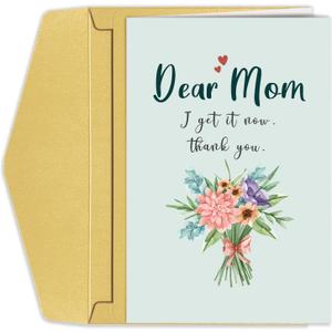 6 x Goroar Funny Mothers Day Card from Daughter, Mother Birthday Card, Mom Appreciation Card, Dear Mom, I Get It Now
