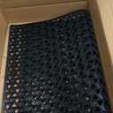 DEXI Front Door Mat Outside Entrance Rubber 24x36, Welcome Floor Doormat Heavy Duty Non Slip, Dirt Trapper Waterproof Exterior Entry Mats All Weather for Patio Entryway Drainage, Black