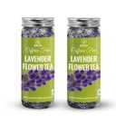 BLUE TEA - Lavender Tea - 2.1 Oz (Pack of 2) - Loose | MOOD ENHANCING TEA | Herbal Tea - Flower Based - Vegan - Non-GMO - Calming Tea - Gluten Free | Reusable Pet Jar (EXP 02/06/26)