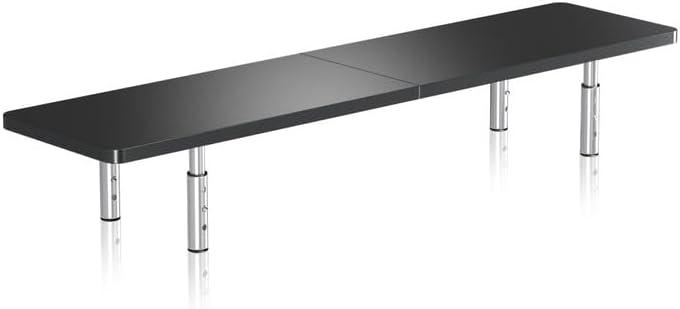 suptek Dual Monitor Stand Riser,Large Monitor Laptop Stand Riser 3 Adjustable Heights Computer Stand for Laptop, Printer, Notebook(MST016L)