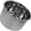 ABOOFAN Stainless Steel Rice Cooker Inner Pot Replacement 5L Thickened Cooking Pot with Measurement Scale Multi-Use Rice Cooker Liner for Electric Cookers and Kitchen Accessories (24.00X24.00X13.90CM)