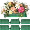 6PCS Floral Foam Cage Flower Foam Dry and Wet Rectangle Foam for Flower Arrangements Holders with Floral Foam for Wedding, Home and Garden Decorations 11.7 X 4.6 X 3.1 Inches
