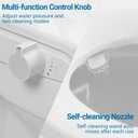 Bidet Seat for Toilet Round Non Electric, Single Nozzle Cold Water Bidet Toilet Seat with Adjustable Water Pressure, Easy Install PP Toilet Seat for Bathroom Hygiene and Cleaning