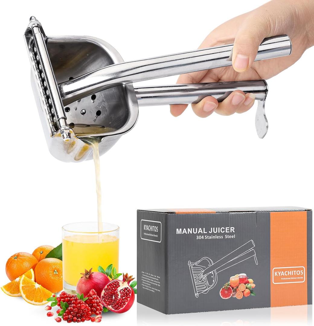 Large Lemon Squeezer, 304 Stainless Steel Citrus Juicer, Heavy duty Manual Juicer For Citrus, Orange, lemon and Other Fruit
