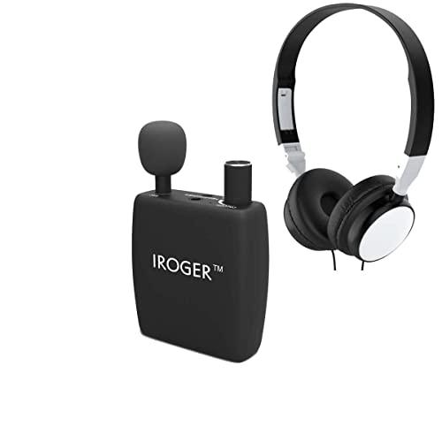 IROGER Hearing Amplifier Rechargeable Hearing Device with Headphone Personal Sound Amplifier PSAP for Ears,Seniors,Directional Microphone