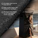Boat Privacy Tent for Pontoon, 420D Waterproof Boat Changing Room Curtain with Storage Bag, Hanging Shower & Potty Enclosure Under Bimini Top, 27" W x 30" D x 72"-84" H