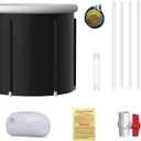 Folding Bathtub - Family Soaking Baths Tub | Leakproof Basket Large Bathtub for Backyard Patio Bathroom Beach Trip Home Camping Travel Family Garden