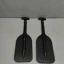2Pcs Telescopic Kayak Paddle Rafting Boat Paddle Canoe Oars Plastic Aluminum Alloy Boat Oars (Black)