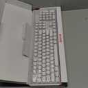 Redragon K710 Wireless Typewriter Mechanical Gaming Keyboard, Bluetooth/2.4Ghz/Wired, RGB LED Backlit, Blue Switch - Clicky, Rechargeable, Solid Metal Panel, Round Keycaps, White