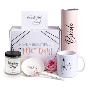 Bride To Be Gifts Box, Bridal Shower, Bachelorette Gifts For Bride, Engagement Gift For Her, Wedding Gift For Bride, Bachelor Party Gifts, Stainless Steel Tumbler Cup, Mug, Scented Candle - (Pink)