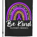 Wear Purple Alzheimer's Awareness Month Garden Flag 1218in Inch House Double Sided Flag Decorations For Outside Yard Home (Black)