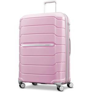 Samsonite Freeform Large Checked Luggage with Dual 360 Spinner Wheels - TSA Lock, Airline-Approved - Lightweight Durable Polypropylene Expandable Hardshell - Pink Rose