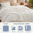 Bedsur Fleece Blankets Queen Size for Bed - GentleSoft Warm, Cozy, Soft & Thick Blanket for Winter, Heavy 500Gsm Anti-Static Design, Ideal for Couch & Sofa, Cream, 90x90 Inch