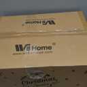 WBHome Pre-lit 9 Feet/108 Inch Christmas Garland, White & Gold Lighted Garland with 50 LED Lights for Indoor Outdoor Xmas Decor Holiday Decorations, Battery Operated (Batteries NOT Included)