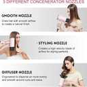 Slopehill Professional Ionic Hair Dryer, Powerful 1800W Fast Drying Low Noise Blow Dryer with 2 Concentrator Nozzle 1 Diffuser Attachments for Home Salon Travel (Pottery Pink and Rose Gold)