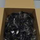 50 Feet Patio String Lights with 53 Edison Globe Bulbs, UL Listed for Indoor Outdoor Use, E12 Socket Base, Connectable Lights for Porch Deck Gazebos Balcony Wedding Gathering Parties Decor, Black