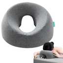 Face Down Pillows for Massage Table, Massage Headrest for Bed, Face Pillow for Stomach Sleeping, BBL Pillow After Surgery Post Eye Surgery & Vitrectomy Recovery, Removable Cover Grey