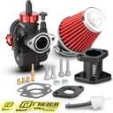 NIBBI Carburetor Pefect for Predator 212,with Intake Manifold 48mm Air Filters,for Coleman,Predator 196cc 212cc 224cc Engine Performance Parts(Black)