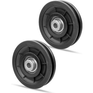 2 PCS 3.5Inch/90mm Nylon Bearing Pulley Wheel, Silent Bearing Replace for Garage Gym Equipment Pulley System, Universal Wearproof Bearing Maximum Working Load of 1000 LBS