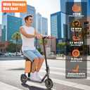 Qlaway 8.5" E Scooter for Adults with Seat 19 MPH 350W Motor 281 WH Battery, Motorized Up to 20 Miles Range, Foldable Scooter Bearing 265 LBS/ APP Control-Gray