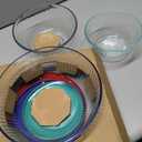 Pyrex Sculpted (3-Pack) Glass Mixing Bowls Set With Plastic Lids For Prepping, Baking and Cooking, Preheated Oven, Dishwasher, Freezer, and Microwave Safe