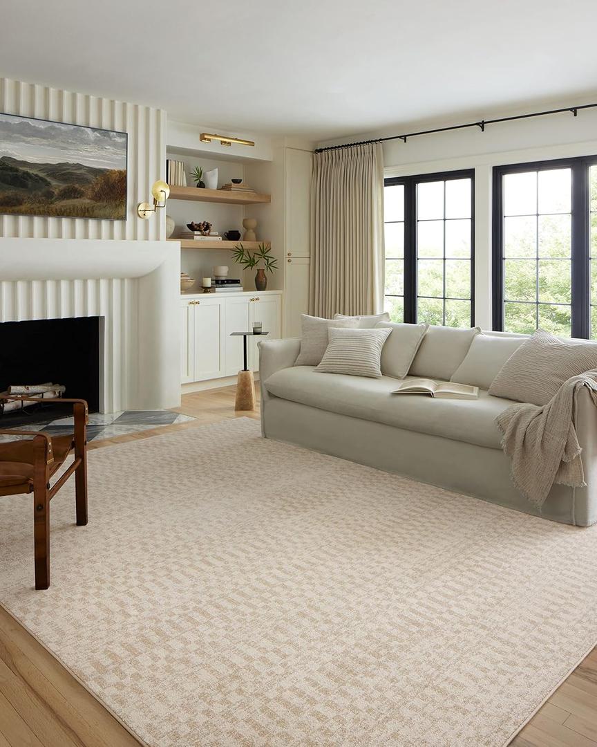 Loloi Kamala Collection KAM-05 Ivory/Natural 2'-3" x 3'-10" Accent Rug