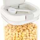 Airtight Food Storage Container, 44oz Moisture-Proof Canister with Measuring Spoon for Coffee, Protein Powder, Sugar, Flour, Cereal, Kitchen & Pantry Organization (1300ML) (Medium)