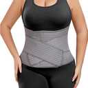 Abdominal Binder Post Surgery - Postpartum Belly Band Wrap | Post C Section Belly Binder Recovery Belt | Stomach Compression Hernia Belt For Men or Women After Pregnancy, Hysterectomy (Small/Medium)