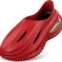 Arch Support Clogs for Men Women, Closed Toe EVA Foam Clogs Non-Slip (Red, M)