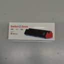 Switch 2 Dock Station for Nintendo Switch 2, Portable TV Docking Replacement Base Stand with 4K HDMI/Type C Port/3.0 USB Port/RGB Led Light for Official Nintendo Switch-2